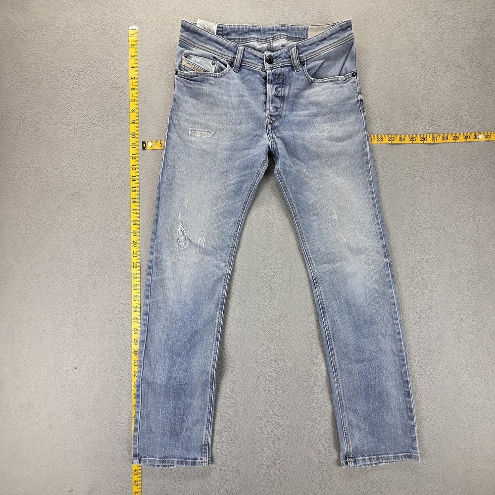 Diesel Jeans Mens 28x30 Blue Waykee‎ Regular Straight Stretch